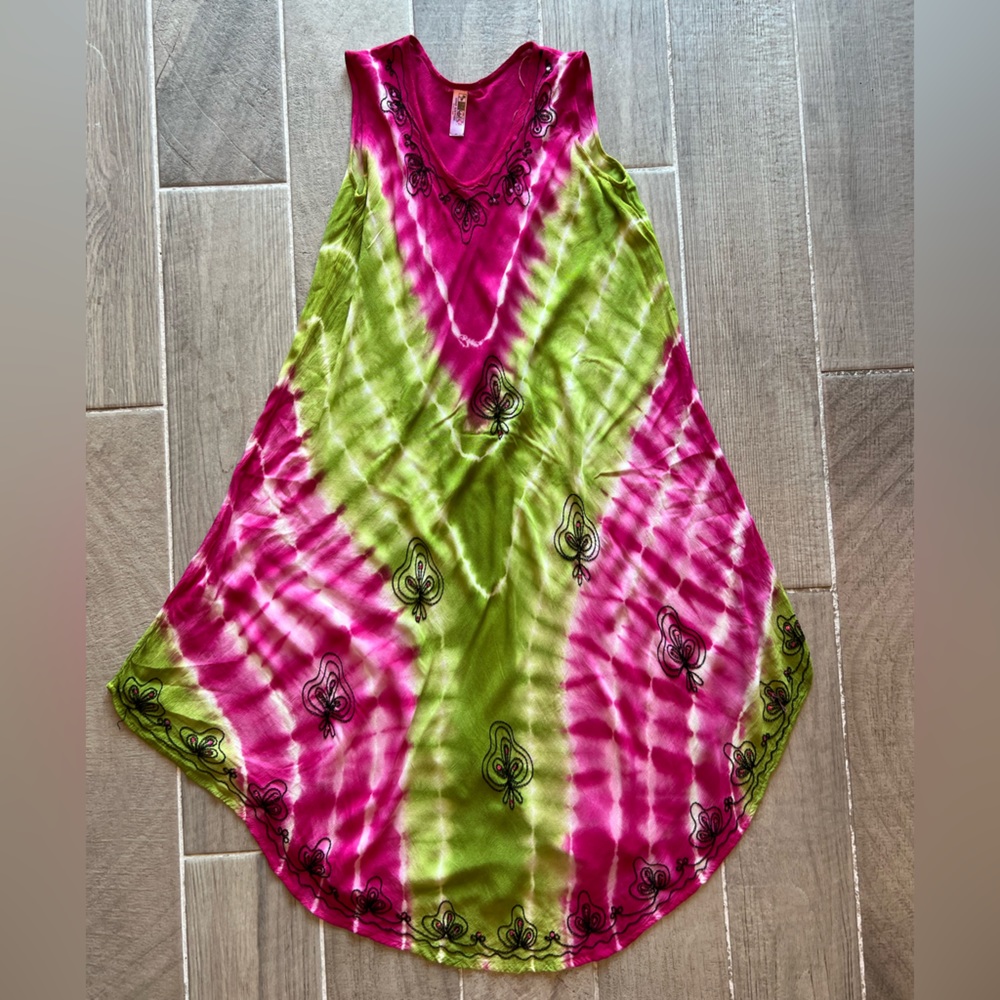 India Boutique size L, soft, flowy boho dress.